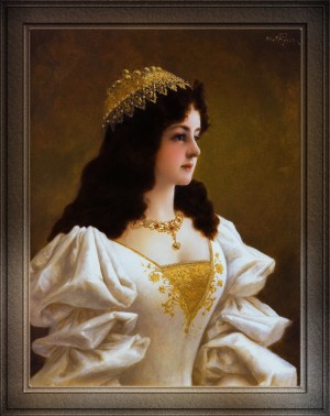 Orientalisches Madchenbildnis by Moritz Stifter Old Masters Classical Fine Art Reproduction